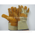 Yellow Cow Split Leather Patch Palm Work Glove (DLC202)